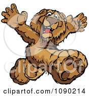 Bear Mascot Running Upright