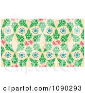 Poster, Art Print Of Seamless Kaleidoscope Blossom Floral Pattern