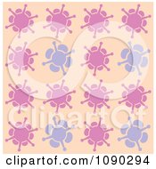 Clipart Seamless Purple And Pink Blossom Background Royalty Free Vector Illustration