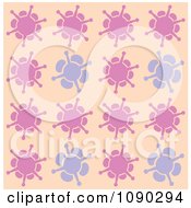 Poster, Art Print Of Seamless Purple And Pink Blossom Background