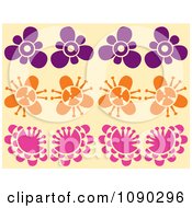 Clipart Seamless Purple And Pink Blossom Background Royalty Free Vector Illustration