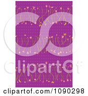 Poster, Art Print Of Seamless Purple And Pink Flower Stem Floral Pattern