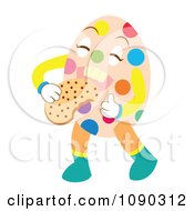 Poster, Art Print Of Easter Egg Eating A Cookie