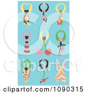 Poster, Art Print Of Different Ties On Blue