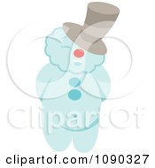 Poster, Art Print Of Jolly Snowman Wearing A Hat