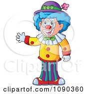 Poster, Art Print Of Male Clown Waving