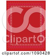 Poster, Art Print Of Valentine Border Of Pink And Red Hearts Around Copyspace
