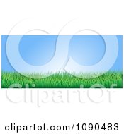 Poster, Art Print Of Blue Sky And Green Grass Website Banner