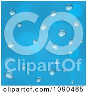Clipart Seamless Blue Background Of Water Drops And Streaks Royalty Free Vector Illustration