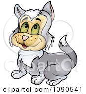 Poster, Art Print Of Smiling Gray Cat