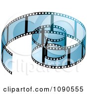 Transparent Blue Coiled Film Strip