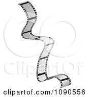 Clipart Gray Falling Film Strip Royalty Free Vector Illustration