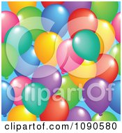 Poster, Art Print Of Seamless Colorful Party Balloon Background