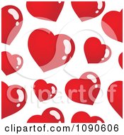 Poster, Art Print Of Seamless Red Heart Pattern