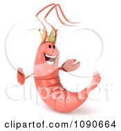 Clipart 3d King Shrimp 4 Royalty Free CGI Illustration by Julos