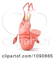 Clipart 3d King Shrimp 5 Royalty Free CGI Illustration by Julos