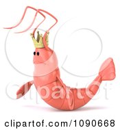 Clipart 3d Sad King Shrimp 1 Royalty Free CGI Illustration by Julos