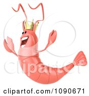 Clipart 3d King Shrimp 9 Royalty Free CGI Illustration by Julos