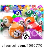 3d Colorful Bingo Lottery Balls