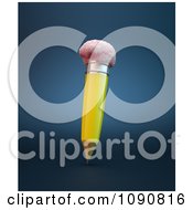 Clipart 3d School Pencil With A Brain Eraser Royalty Free CGI Illustration by Mopic