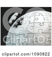 Clipart 3d Puzzle Sphere With The Final Piece Floating Into Place Royalty Free CGI Illustration by Mopic