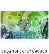 Poster, Art Print Of 3d Single Cell Bacteria On A Gradient Background