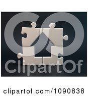 Clipart 3d Complete Assembled Puzzle House Royalty Free CGI Illustration
