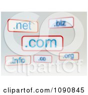 3d Web Address Domain Extension Panels