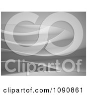 Clipart 3d Gray Interior With Waves Or Shelves Royalty Free CGI Illustration