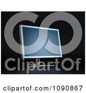 Clipart 3d Tilted Computer Display Monitor On Black Royalty Free CGI Illustration by Mopic