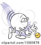 Clipart Moodie Character Dropping The Ball Royalty Free Vector Illustration