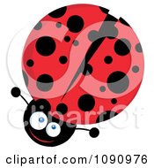 Clipart Smiling Lady Bug Royalty Free Vector Illustration