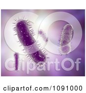 Poster, Art Print Of 3d Macro View Of Purple Bacteria