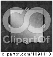Clipart 3d Steel Plaque Over Cement Royalty Free CGI Illustration