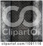 Clipart 3d Grungy Megal Concrete And Mesh Metal Royalty Free CGI Illustration