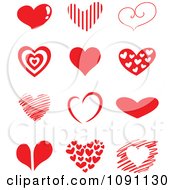 Poster, Art Print Of Red Heart Designs