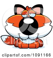Clipart Cute Dumb Fox Royalty Free Vector Illustration