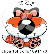 Poster, Art Print Of Cute Napping Fox