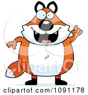 Clipart Chubby Fox With An Idea Royalty Free Vector Illustration by Cory Thoman