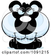 Clipart Cute Evil Panda Royalty Free Vector Illustration