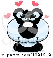 Clipart Cute Loving Panda Royalty Free Vector Illustration