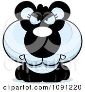 Clipart Cute Mad Panda Royalty Free Vector Illustration