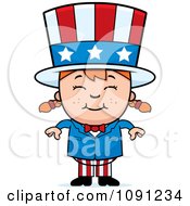 Poster, Art Print Of Happy Uncle Sam Girl
