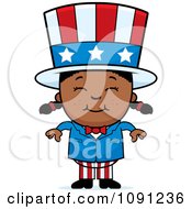 Clipart Happy Black Uncle Sam Girl Royalty Free Vector Illustration