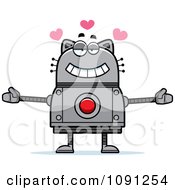 Poster, Art Print Of Loving Robot Cat