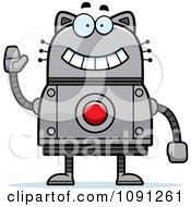 Poster, Art Print Of Waving Robot Cat