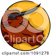 Clipart Year Of The Ox Chinese Zodiac Circle Royalty Free Vector Illustration