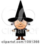 Poster, Art Print Of Happy Asian Halloween Witch Girl