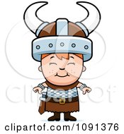 Clipart Happy Viking Boy Royalty Free Vector Illustration