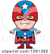 Clipart Mad Super Boy Royalty Free Vector Illustration